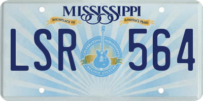 MS license plate LSR564