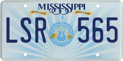 MS license plate LSR565