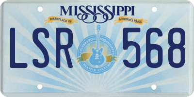 MS license plate LSR568