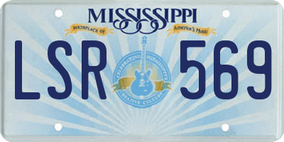 MS license plate LSR569