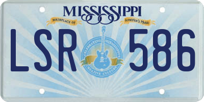 MS license plate LSR586