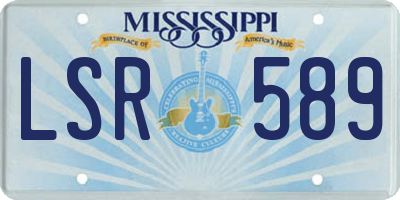 MS license plate LSR589