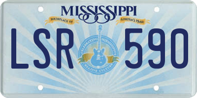 MS license plate LSR590