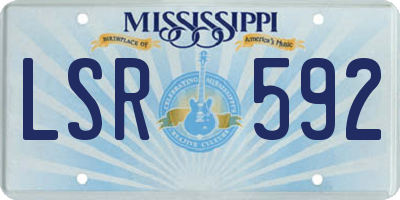 MS license plate LSR592