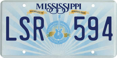 MS license plate LSR594