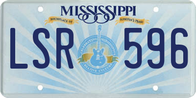MS license plate LSR596