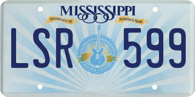 MS license plate LSR599