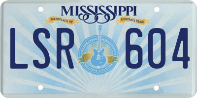 MS license plate LSR604