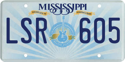 MS license plate LSR605