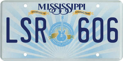 MS license plate LSR606