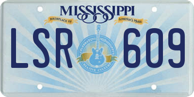 MS license plate LSR609