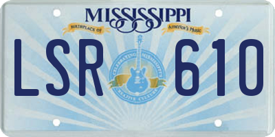 MS license plate LSR610