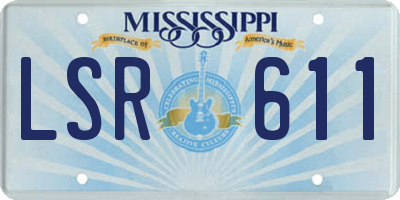 MS license plate LSR611