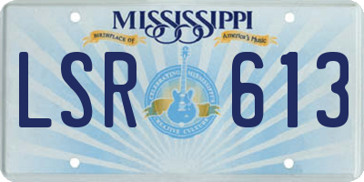 MS license plate LSR613