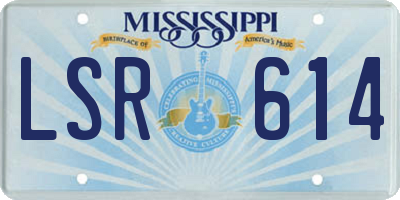 MS license plate LSR614