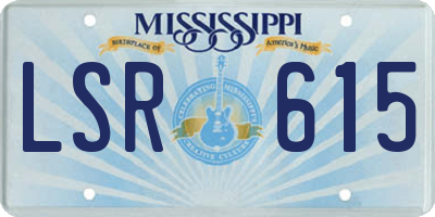 MS license plate LSR615