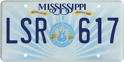 MS license plate LSR617