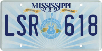 MS license plate LSR618