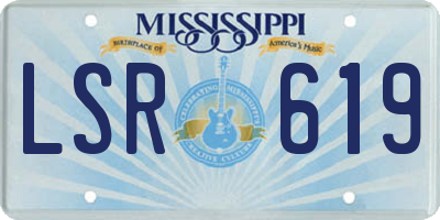 MS license plate LSR619