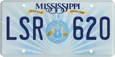 MS license plate LSR620