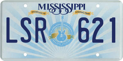 MS license plate LSR621