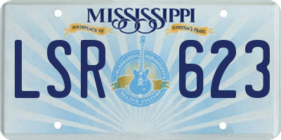 MS license plate LSR623