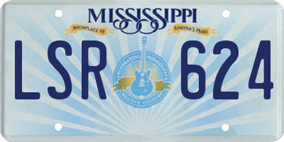 MS license plate LSR624