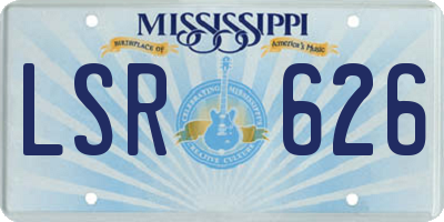MS license plate LSR626