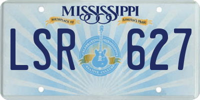 MS license plate LSR627