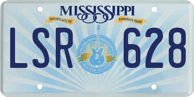 MS license plate LSR628