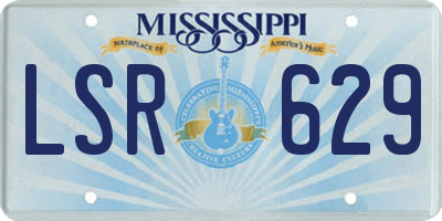 MS license plate LSR629