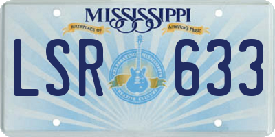 MS license plate LSR633
