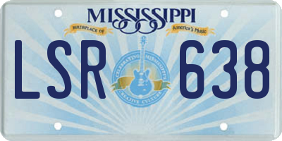 MS license plate LSR638