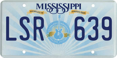 MS license plate LSR639