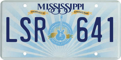 MS license plate LSR641