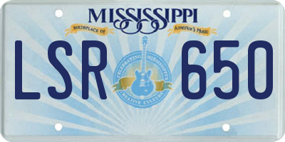 MS license plate LSR650