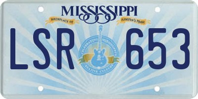 MS license plate LSR653