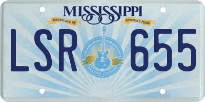 MS license plate LSR655