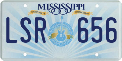 MS license plate LSR656