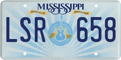 MS license plate LSR658