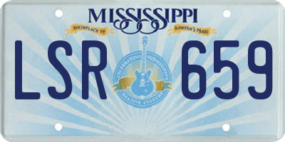 MS license plate LSR659