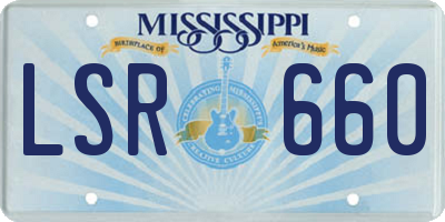 MS license plate LSR660