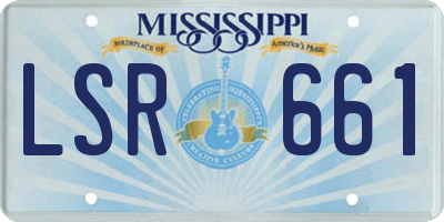 MS license plate LSR661