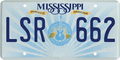 MS license plate LSR662