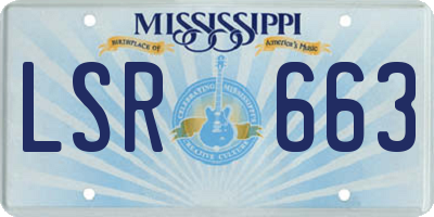 MS license plate LSR663
