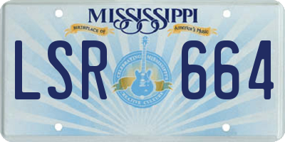 MS license plate LSR664