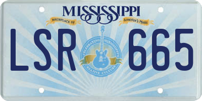 MS license plate LSR665