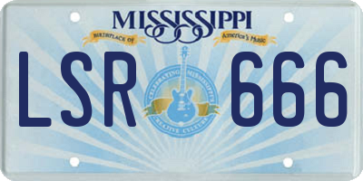 MS license plate LSR666