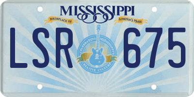 MS license plate LSR675