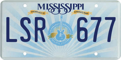 MS license plate LSR677